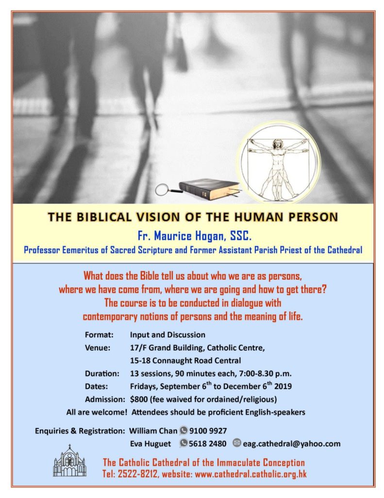 The Biblical Vision of the Human Person by Fr. Maurice Hogan, SSC.